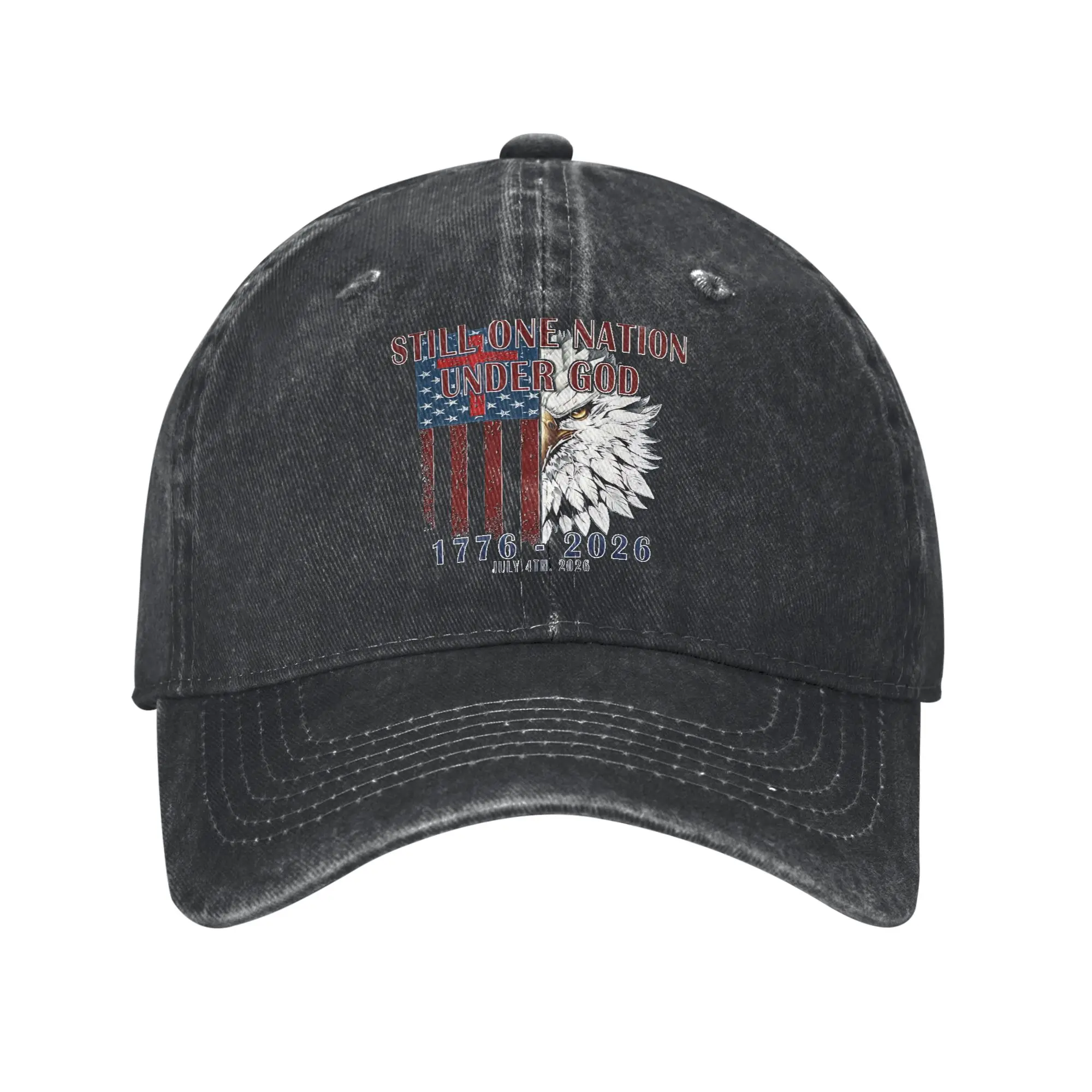 Still One Nation Under God July 4th. 250th Anniversary Baseball Cap Distressed Washed Snapback Hat Unisex Outdoor Travel Hat Cap