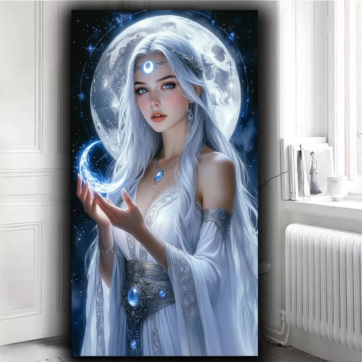 Art And Craft Valentine - Amazing Moon Queen Full Round Square