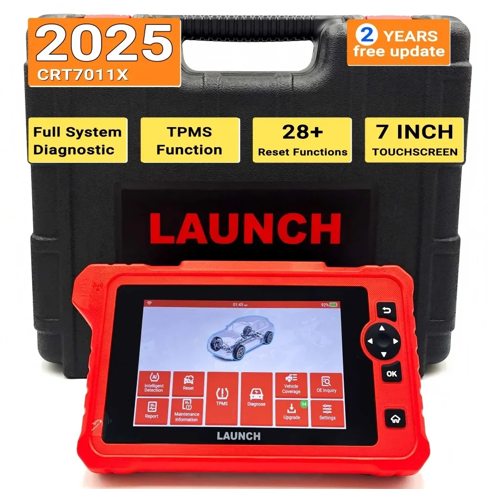 

Сканер OBD2 LAUNCH CRT7011X, комбинированные функции CRP909 и CRT5011: полное сканирование системы 28 + сбросы Программа выключения TPMS, бесплатное обновление