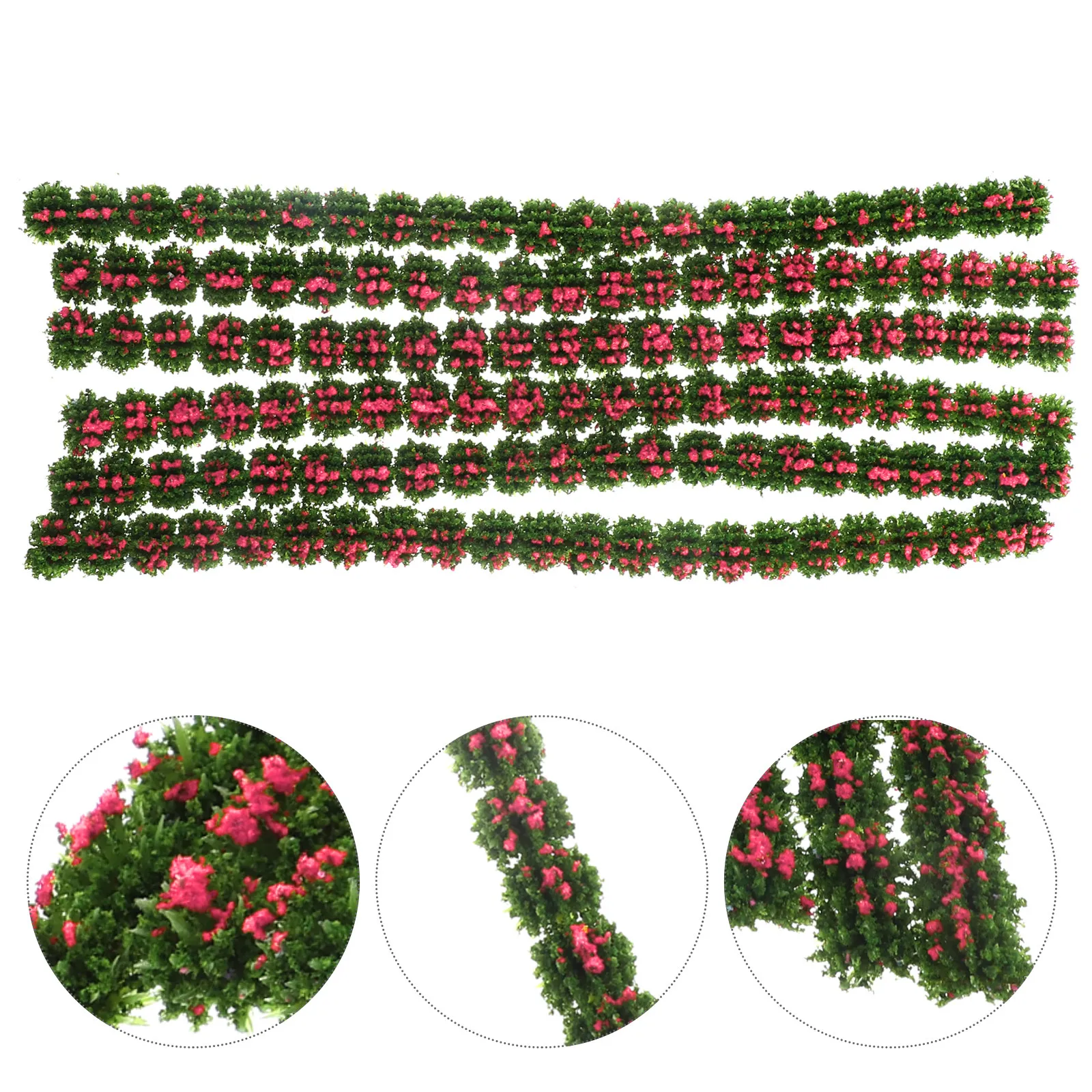 

6Pcs Realistic Miniature Shrub Strips Flexible Lifelike Artificial Bush Clusters for Dollhouse Garden DIY Scenery Sand Table