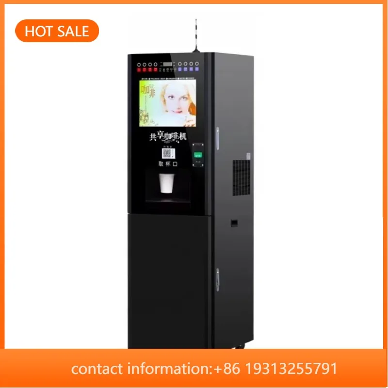 

【Best-selling】Hybrid self-service coffee vending machine (freshly ground + instant + espresso) hot and cold dual temperature