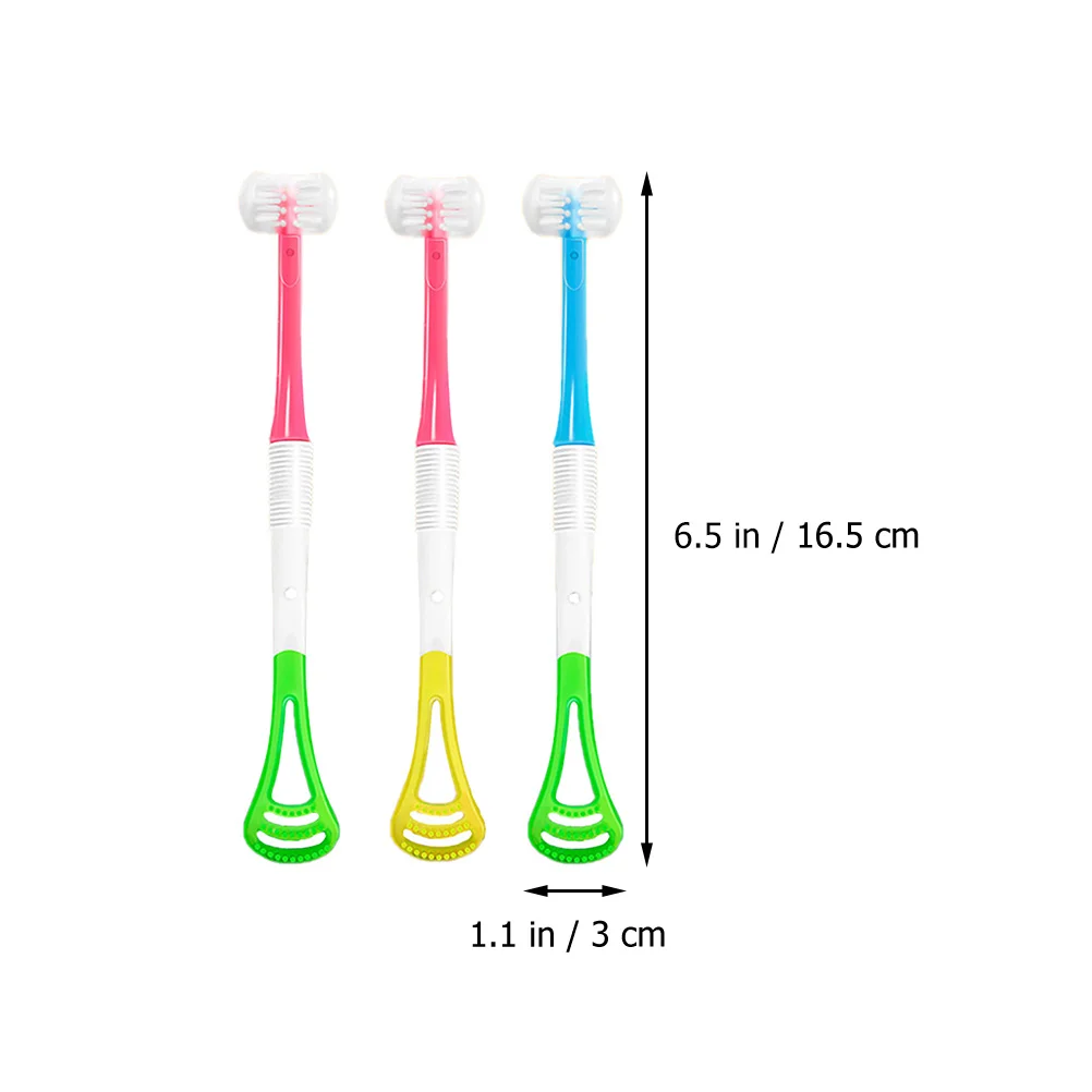 3 Pcs Baby Tongue Cleaner Plastic Scraper Handheld Adults for Oral Care Scraping Tool Toothbrush Kids