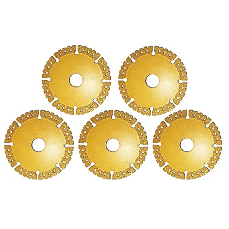 5Piece Angle Grinder Cutting Disc Indestructible Disc 2.0 For Smoothly Cutting,Chamfering Gold