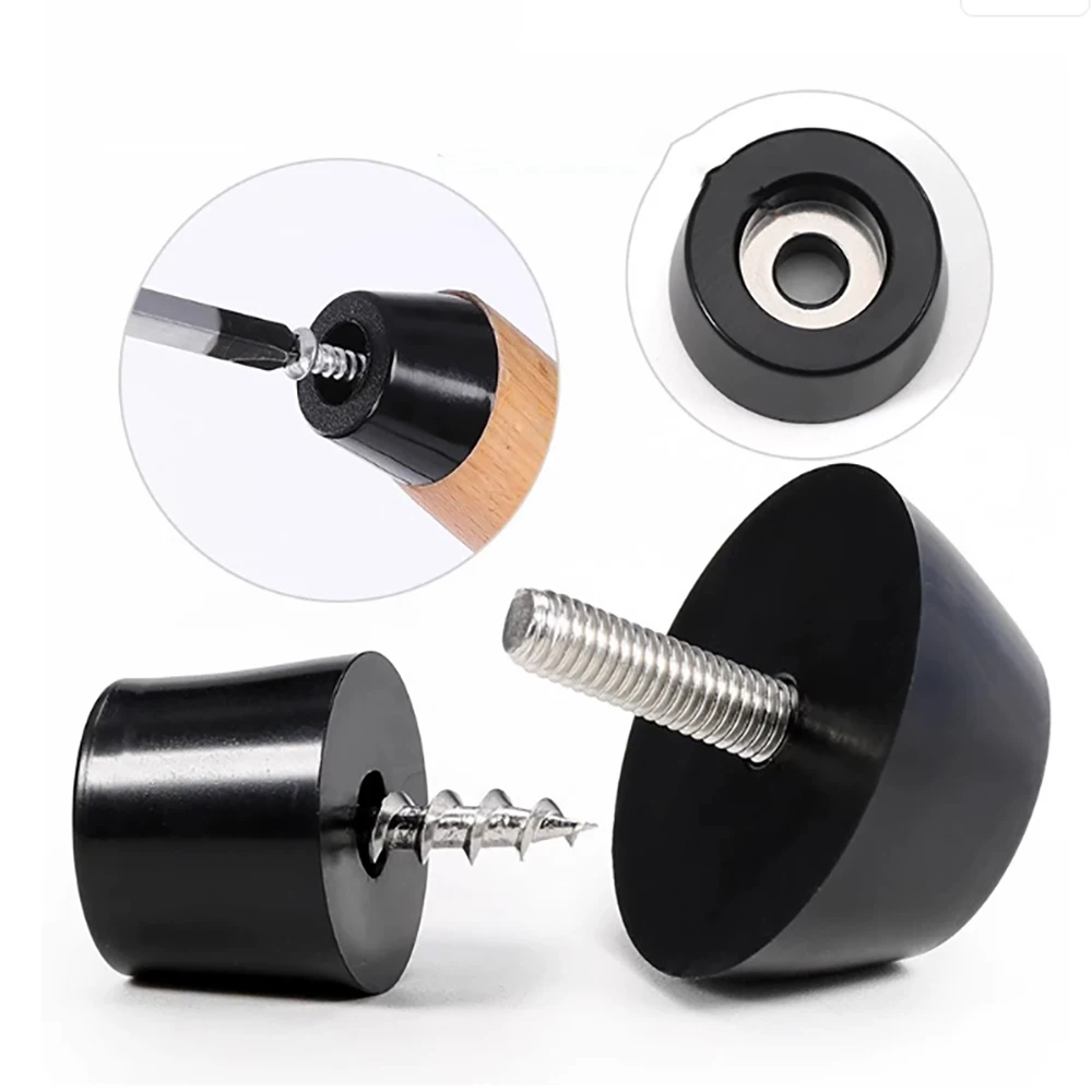 

4 шт. резиновая регулируемая подставка для ног с винтом M6 M8 M10, стол, стул, черная выравнивающая подставка для ног, защита ног мебели, противоударная