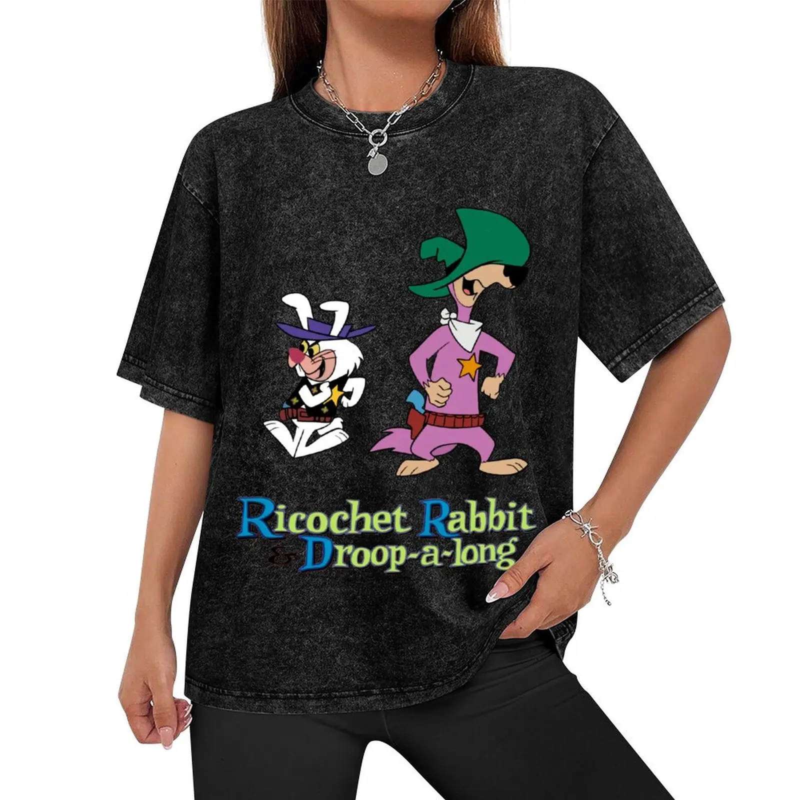 Ricochet Rabbit and Droop-a-long Cast Tribute T-Shirt cute clothes Short sleeve tee vintage t shirt men