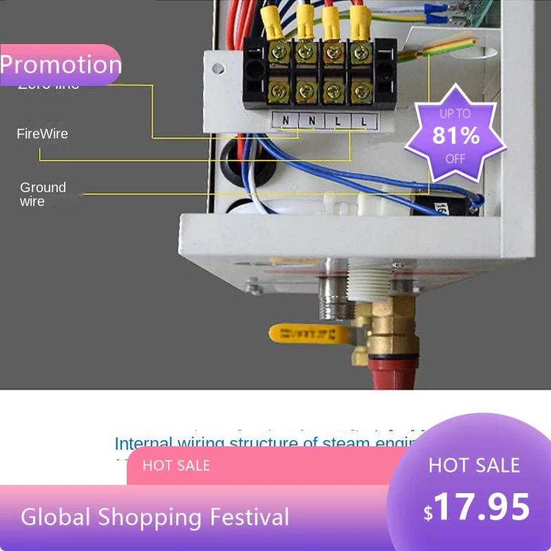 

8844Useful Home Sauna Steam Bath Machine 3KW/4.5KW Steam Generator Digital Controller SPA Fumigation 220V for Sa