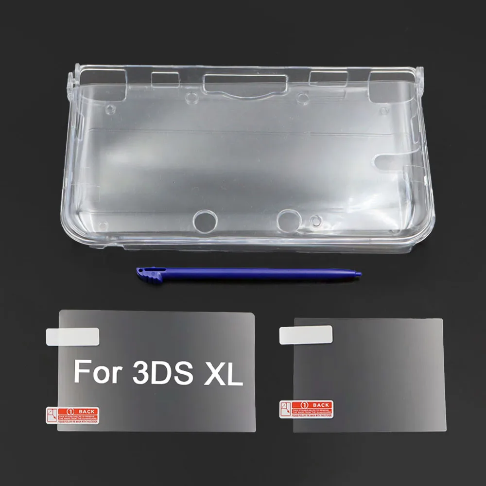 Für 3DS XL/LL geteilte transparente Schutzhülle, Kunststoff-Schutzfolie, Kunststoff-/dehnbarer Metall-Touchpen – Detail 4