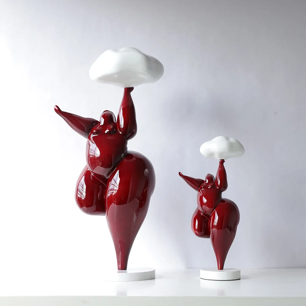 DSA Simple White Figure Sculpture Ornament Body Art Ornament Model Room Soft Decoration