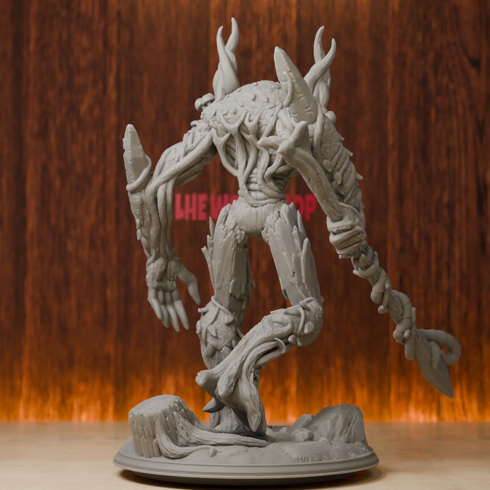 Ancient Treant Monster BOSS | Huge Miniatures | Resin 3D Printed DND Pathfinder Mini | Unpainted Grey