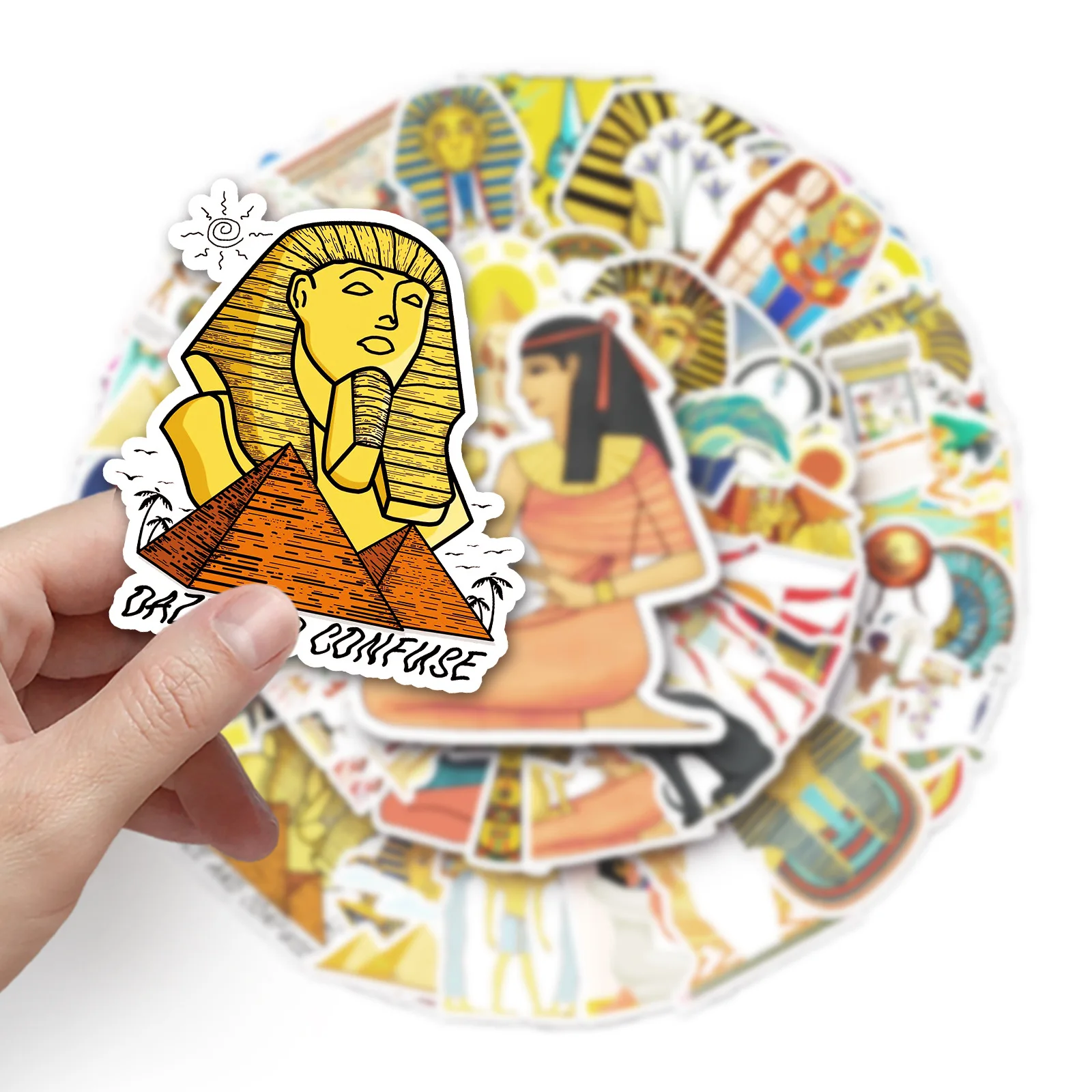 50Pcs Ancient Egypt Pharaoh Series Graffiti Stickers Suitable for Laptop Helmets Desktop Decoration DIY Stickers Toys Wholesale