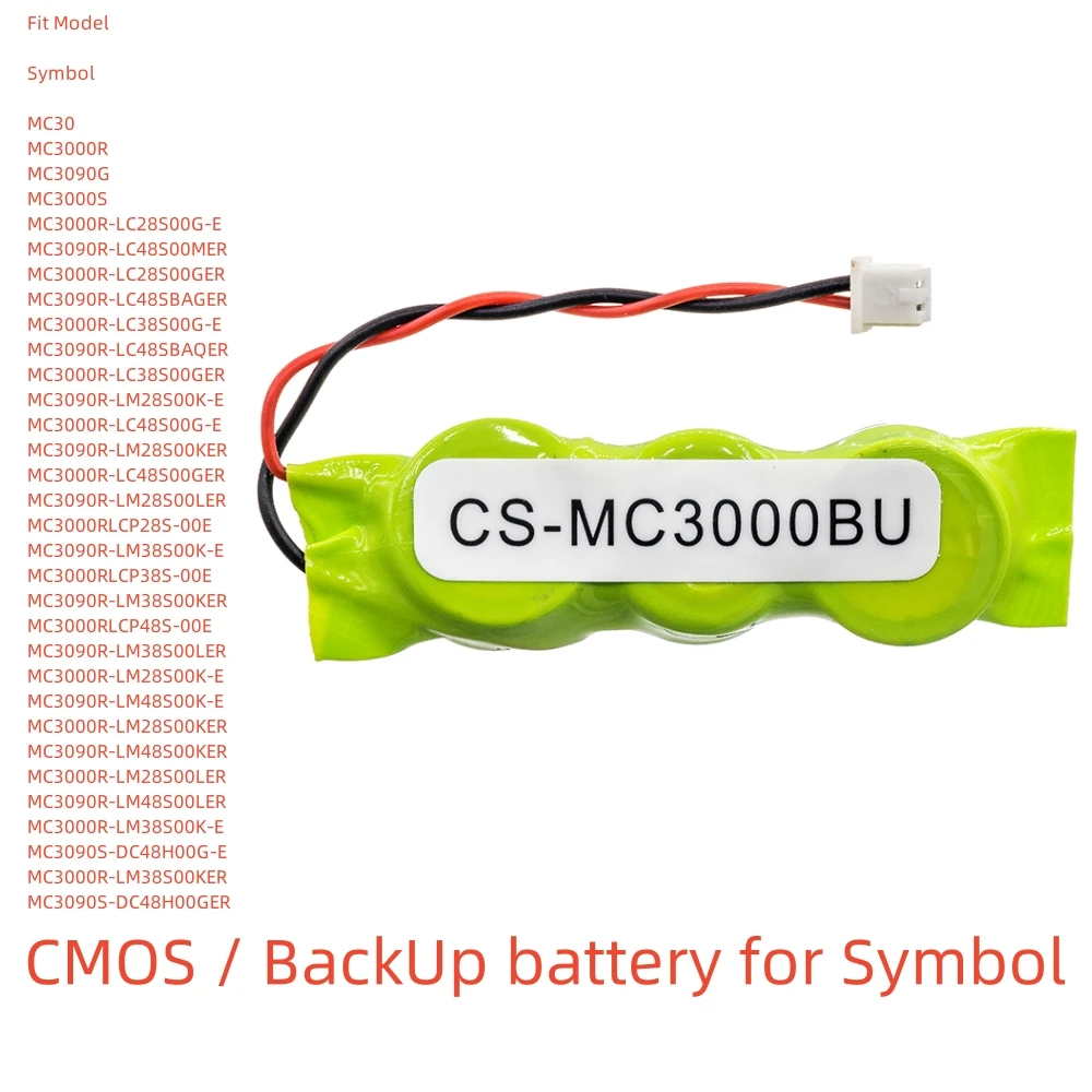 Ni-MH CMOS/Backup Battery for Symbol – 7.2V, 20mAh, Compatible with MC30, MC3000R, MC3090G, MC3000S, and MC3000R-LC28S00G-E