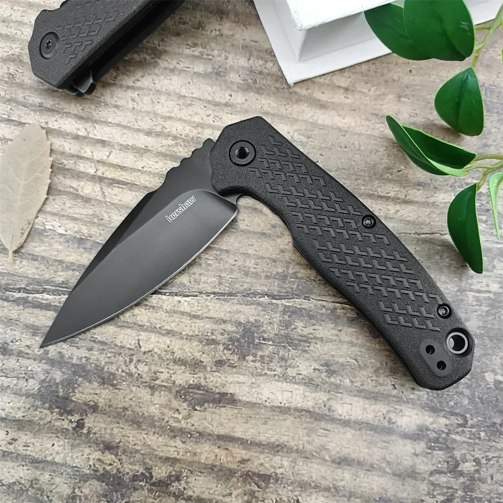 KS 1407 Folding Knife 8Cr13Mov Blade Nylon Fiber Handle Pocket Knife Gift Outdoor EDC Survival Camping Hunting Hiking Tool