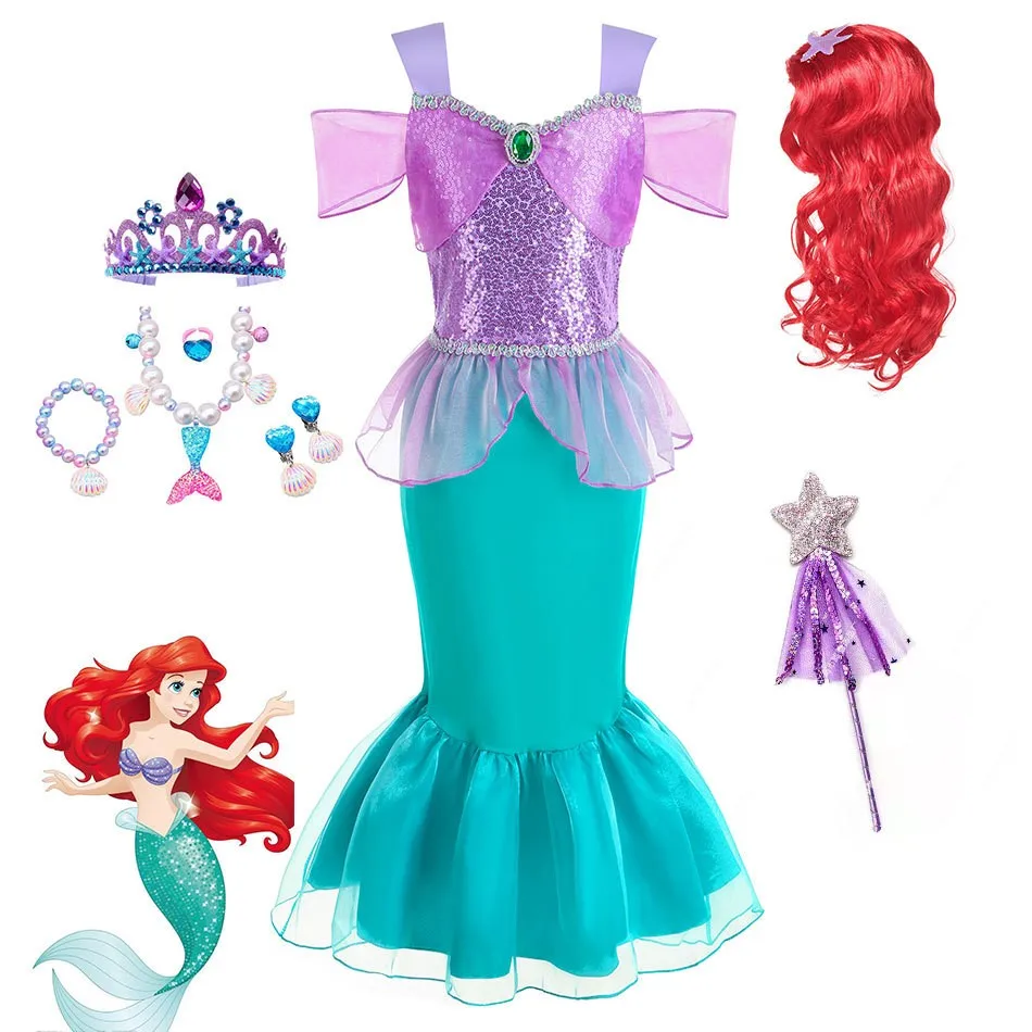 

Halloween Children's Mermaid Princess Dress Performance Costume Girl's Dress Fairy Tale Inspired Stage Wear