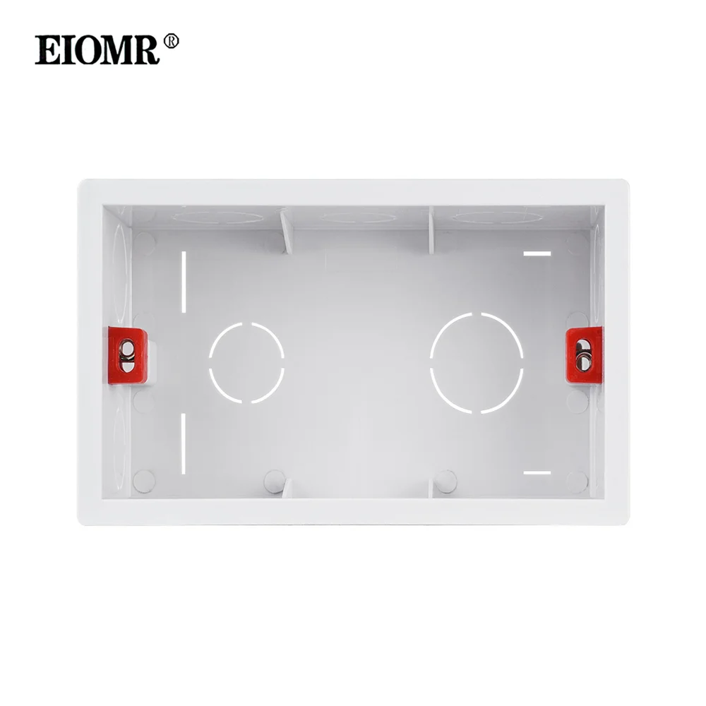 EIOMR High-intensity Wall Mounting Box Internal Cassette White Back Box Cassette for 118mm*72mm Standard Wall Switch and Socket