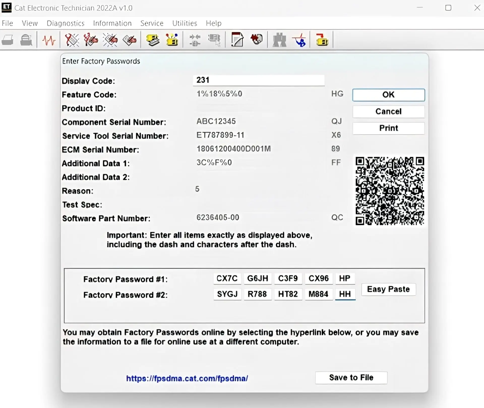 18 Digit Factory Password for Cat [ Without Generator ]