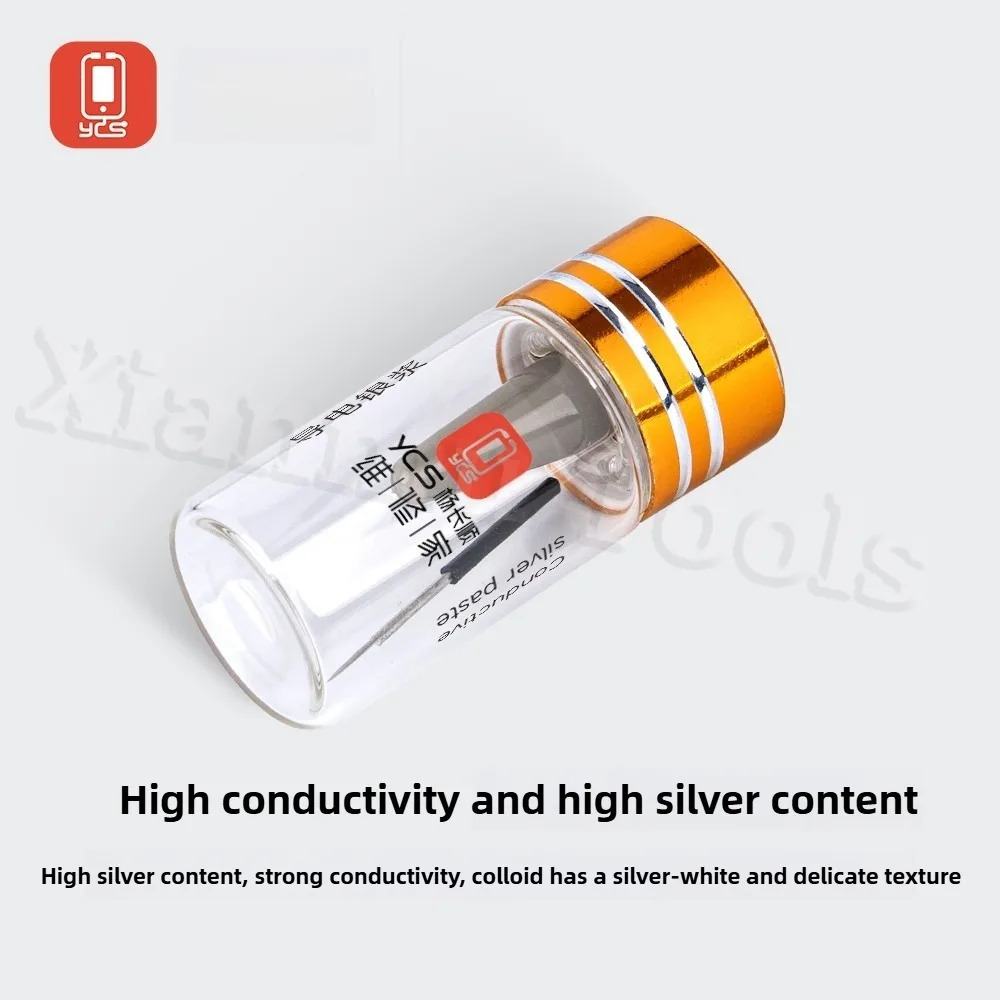 La pâte d'argent conductrice YCS-D11 a une conductivité élevée et peut résister aux hautes températures pendant les composants à faible résistance conduisent