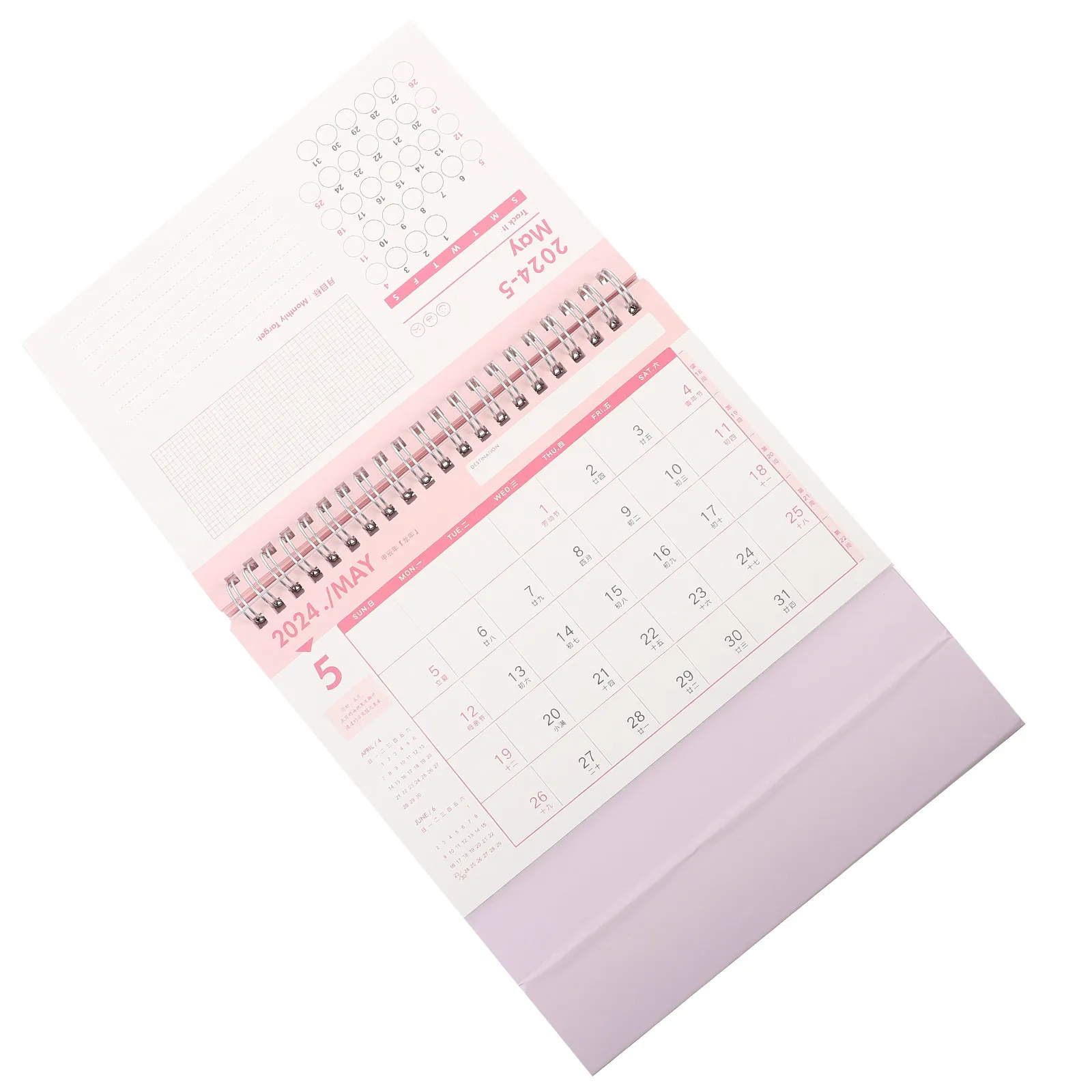 

Delicate Desktop Calendar for Office Home Use Bright Simple Design Standing Desk Organizer Noting Month Calendar