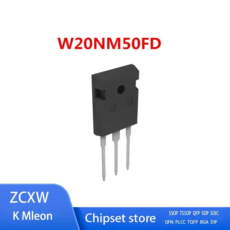 10PCS/LOT     STW20NM50 W20NM50 STW20NM50FD W20NM50FD TO-247 20A 500V