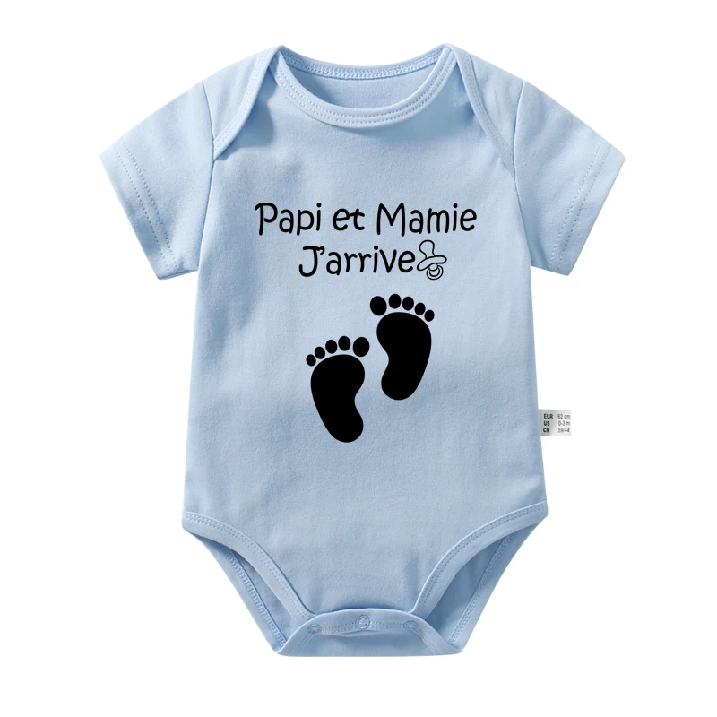 Baby Announcement Bodysuit Grandpa&Grandma Coming Soon 2023 Newborn Jumpsuit Summer Unisex Romper Body Pregnancy Reveal Clothes