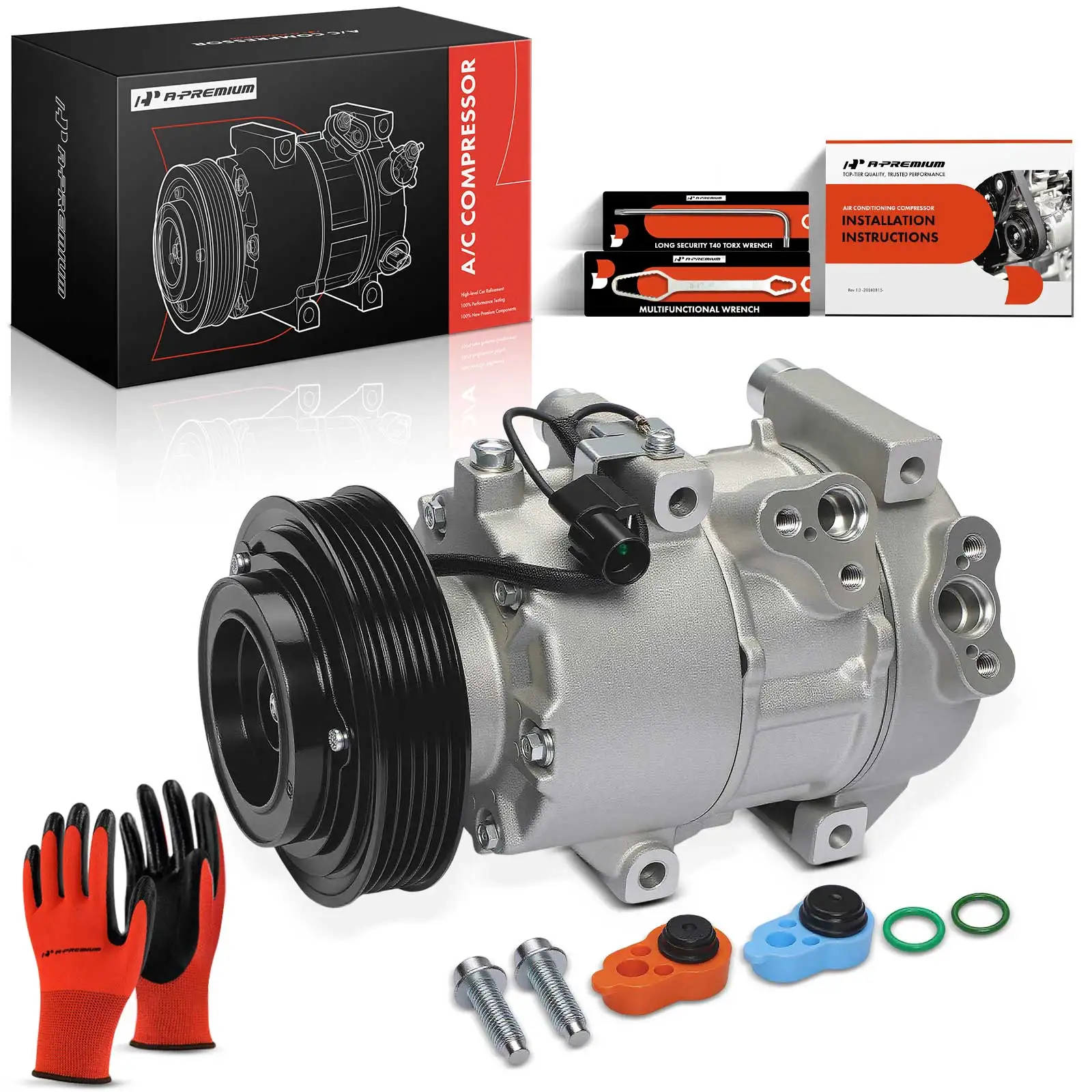 A-Premium AC Compressor with Clutch for Kia Rondo 2007 2008 2009
