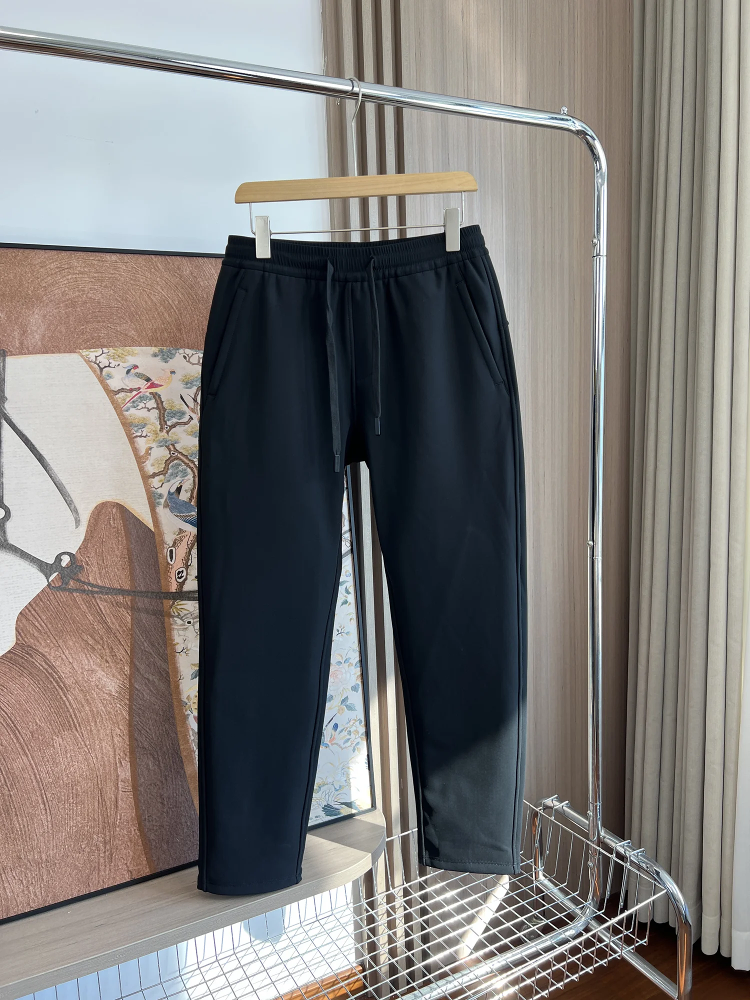 

Thiened Knee-Pad Casual Pants Men's Winter Outdoor Water-Resistant Warm Fce-Lined Straight Leg Casual Pants