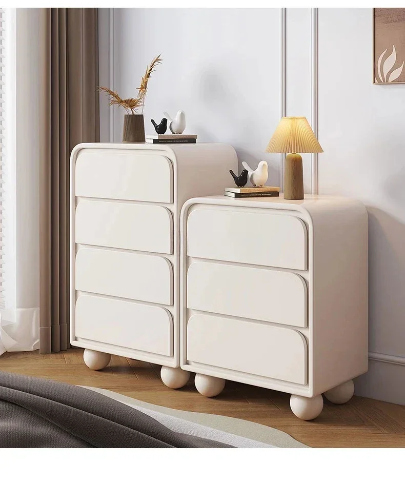 Cream wind five bucket storage cabinet bedroom bedside wall drawer cabinet French