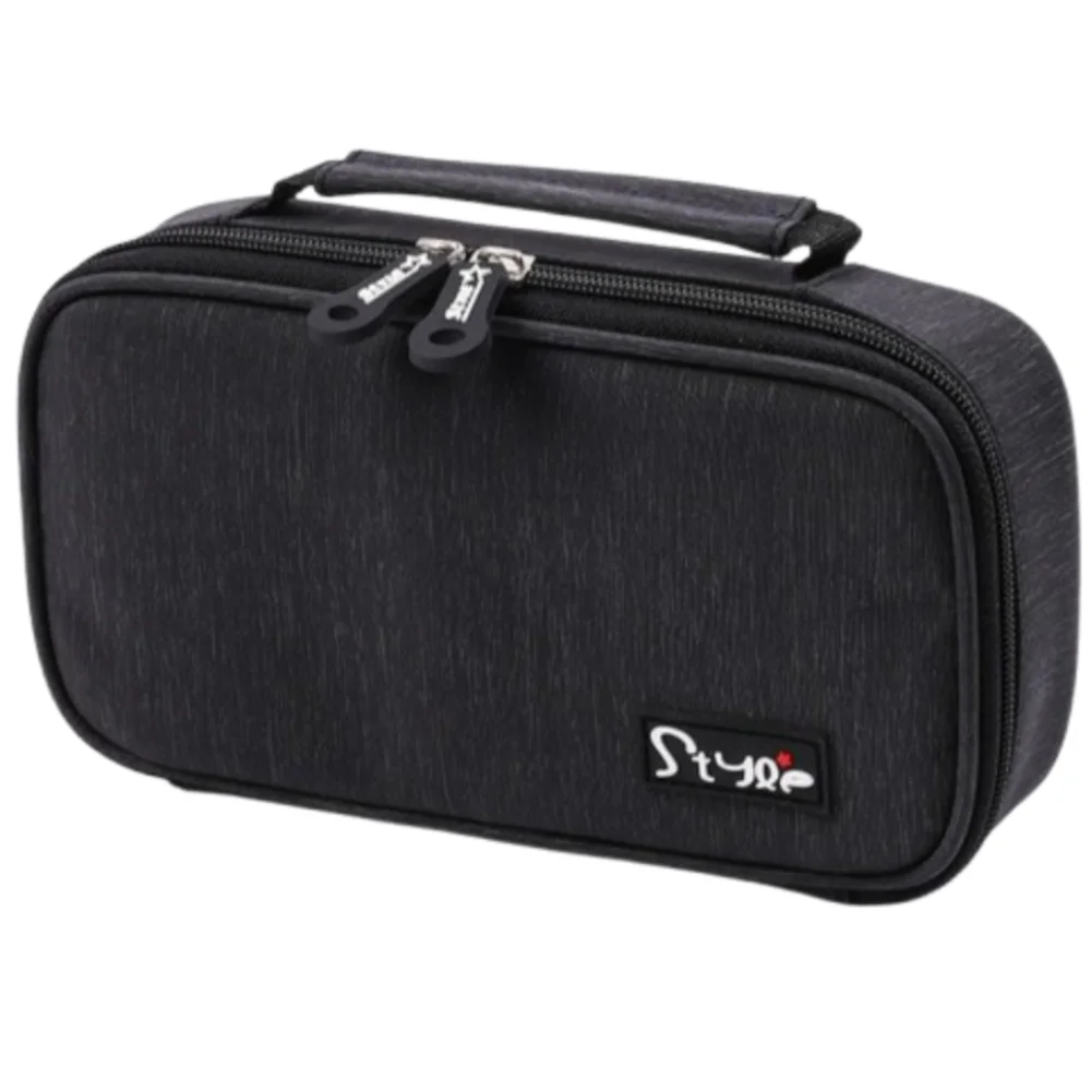 Tas Penyimpanan Pena Kapasitas Besar Kotak Alat Tulis Gaya Sederhana Multilapis Kantong Sekolah Ritsleting Ganda Multifungsi untuk Siswa