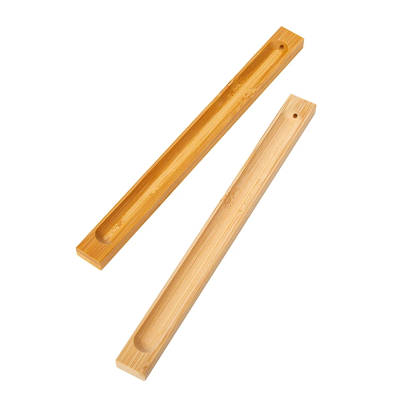 /KQM/Bamboo Board Wood Incense Stick Holder 23cm Line Incense Burner Wooden Crafts Sandalwood Coil Base Home Decoration