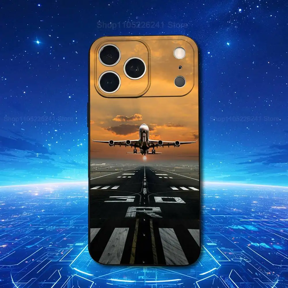 Чехол Fly Art Cartoon Plane для iPhone 11,12,15,14,13,16,17,Plus,Pro Max,XS,XR,SE,Mini,8,7,мягкий силиконовый черный чехол