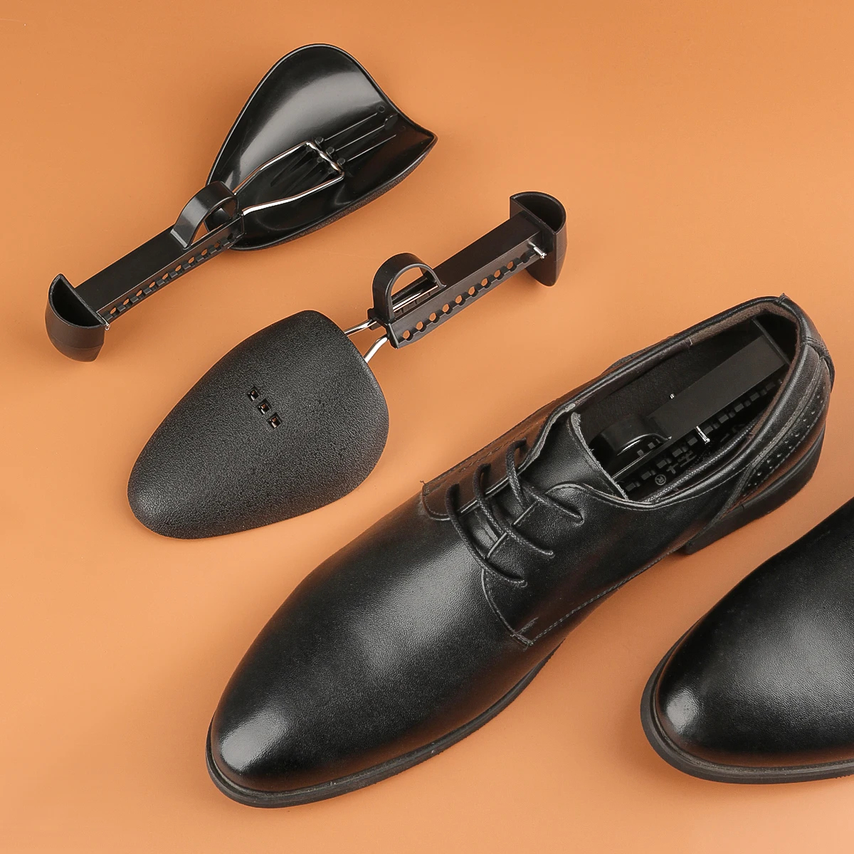 Brandneue, hochwertige Schuhspanner aus Kunststoff, 1 Paar, verstellbar, für Damen, Herren und Unisex, modisch, schwarz – Detail 11