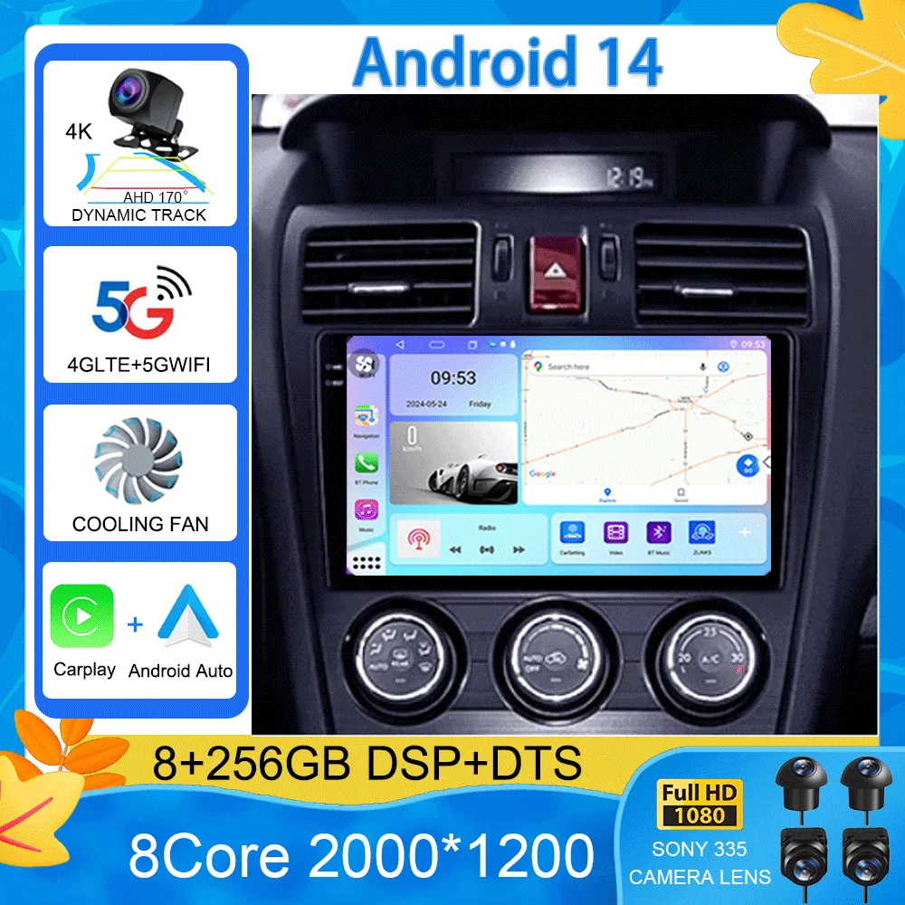 

Автомобильный радиоприемник Android 15 для Subaru Forester 4 SJ 2012-2015, мультимедийный видеоплеер, навигационный стерео GPS, без 2din 2 din dvd