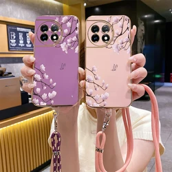 11R Pink plum Luxury Plating Phone Case For Oneplus 11R 11 12 11Pro 9R 9RT 9 10Pro 10T 8T 9Pro 10R Ace Pro 3 2V 3V 2 2Pro Cover