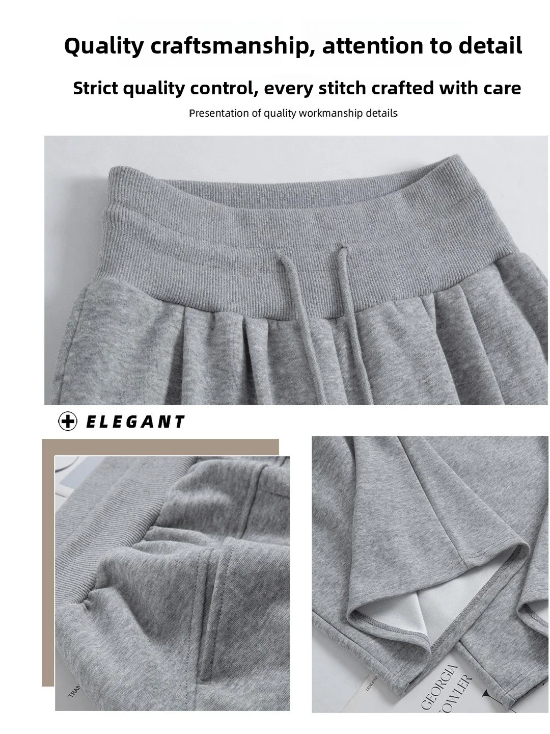 Lockere Sporthose mit weitem Bein, niedrige Taille, gerader Schnitt, Lazy Sle Damenhose, Blau, Neuankömmling, Winter, Faion, Freizeitkleidung