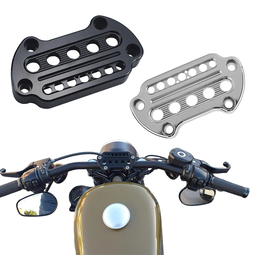 

Indicator Light Handlebar Top Riser Clamps Aluminum For Harley Sportster XL 883 Dyna Fat Bob 1995-2024 Low Rider FXD Motorcycle