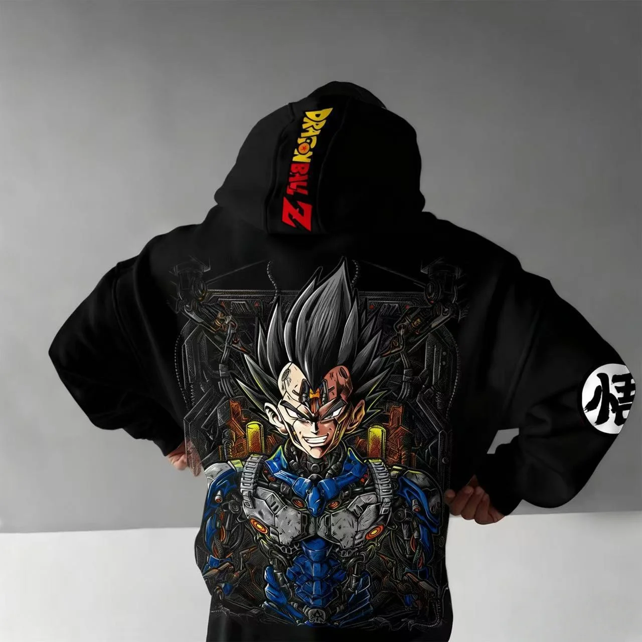 2026 Neuer Dragon Ball Vegeta Cyborg Anime-Print Hoodie für Herren, Übergroße Lässige Oberteile, Weiche Atmungsaktive Paar-Kleidung für Frauen und Männer