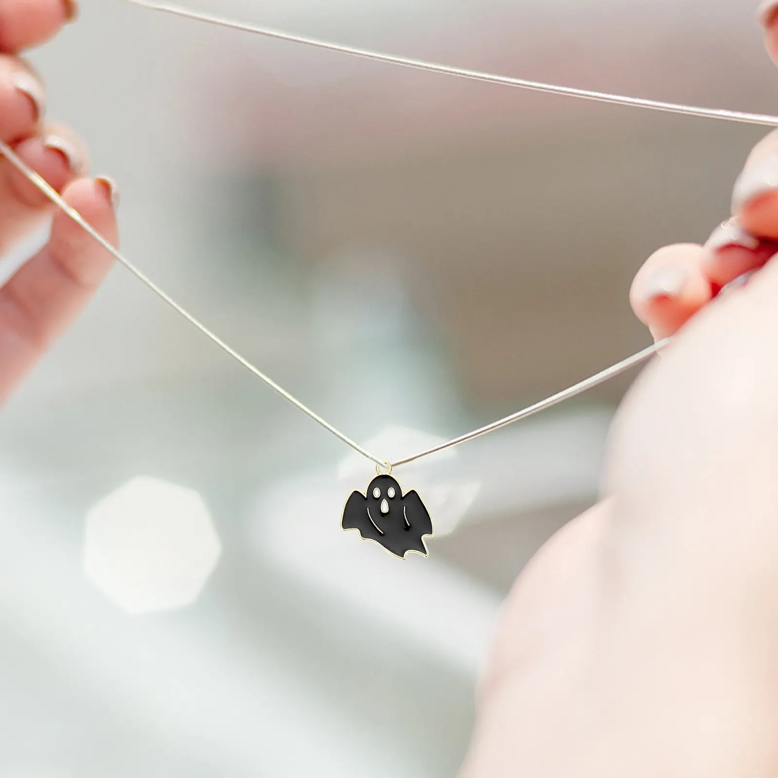 

Halloween Ghost Charms Alloy Jewelry Pendant DIY Earrings Necklace Bracelet Keychain Making Accessories for Teens Crafters