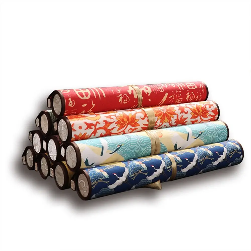 Painting Drawing Paper Vintage Rice Paper Scroll Chinese Style Hand-rolled Blank Hanging Blank Scroll S/M/L Handcrafts
