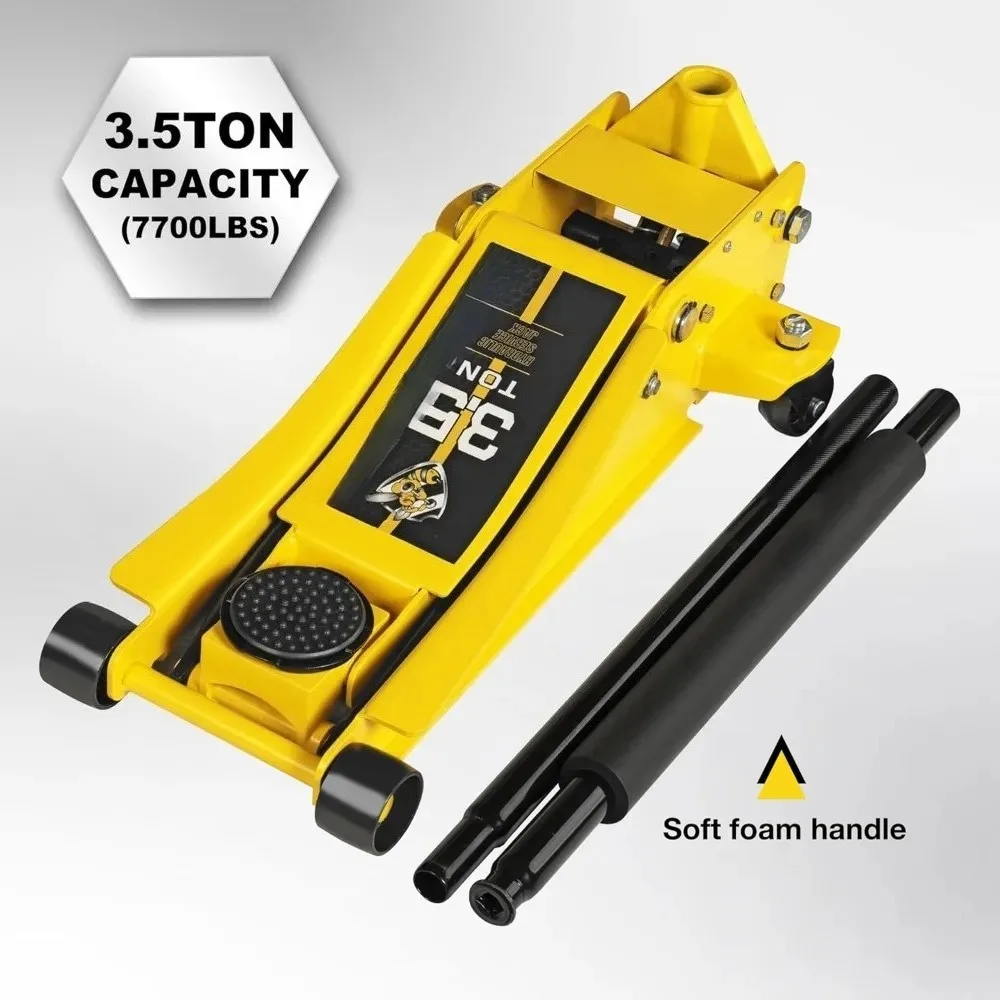 مقابس أرضية - مقبس أرضي منخفض 3.5 طن يرفع بسرعة رافعة السيارة الهيدروليكية مع مضخات مزدوجة، سعة 7700 رطل #2