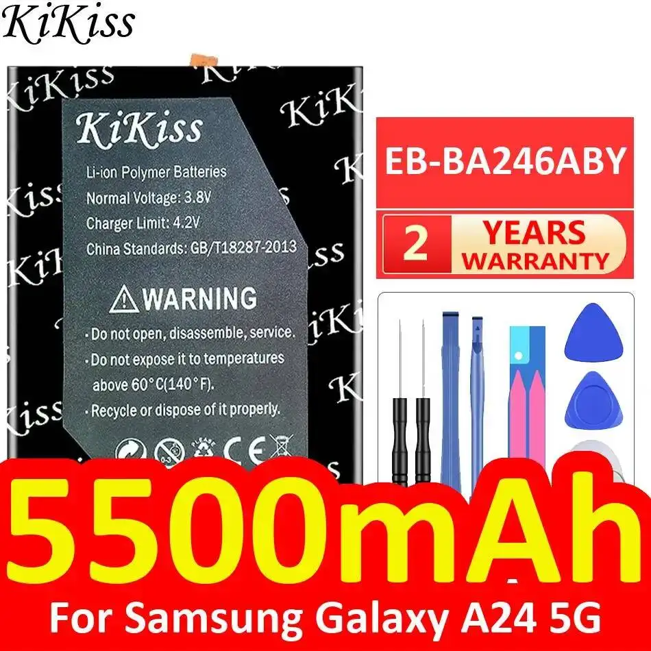 

Быстрая зарядка для мобильного телефона Samsung Galaxy A24 5G, аккумулятор 5500 мАч, модель EB-BA246ABY