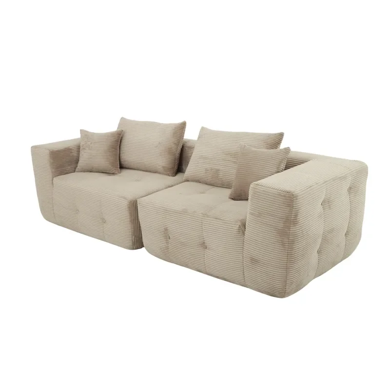 Compressed Sectional Sofa Vacuum Packing Quick Expand High Resilient Sponge Upholstered Modern Eco-Friendly Durable OEM