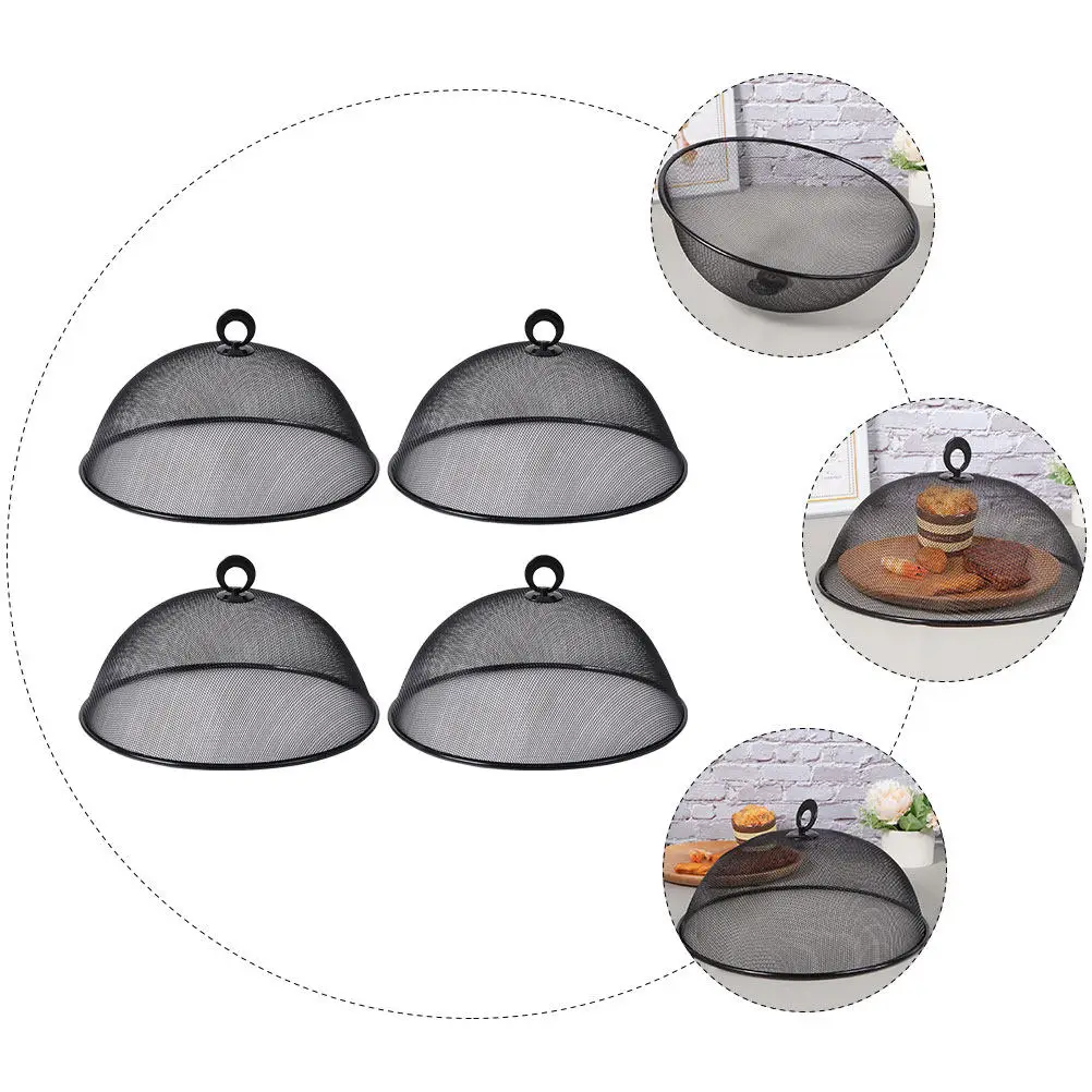 

4Pcs Mesh Dome Food Cover Stainless Steel Mosquito Proof Outdoor Picnic Food Protector Tent Picnic Tent Mesh Screen