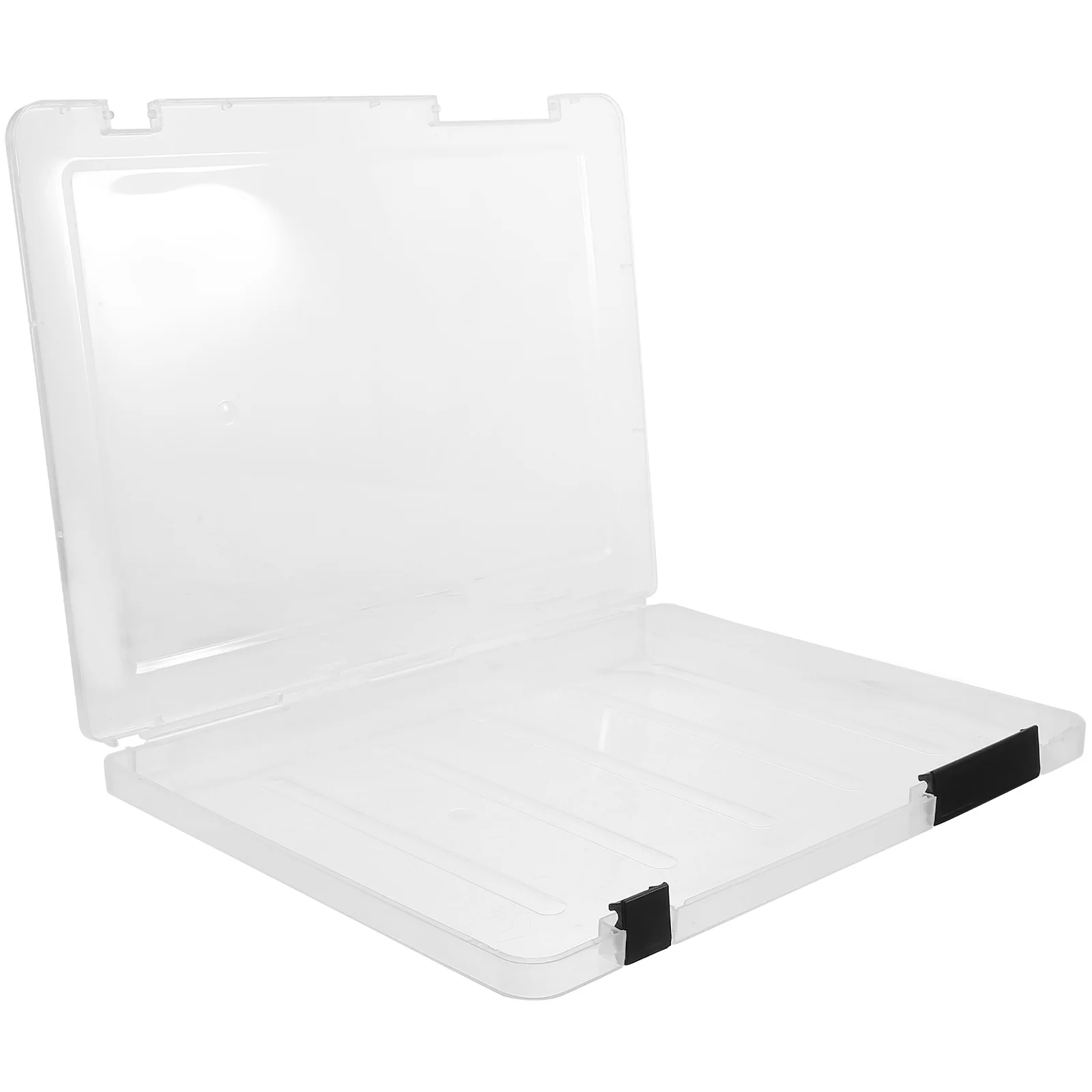 Office Storage Box Desktop A4 Paper Accordian File Box Document Case Transparent Plastic Organizer Box Expanding File Folder