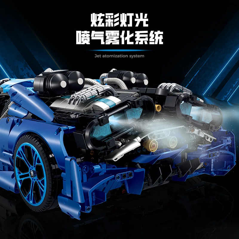 10613 3828pcs Technical Sports Car MOC RC Racing Car Building Blocks Bricks Model Assembling Toys for Boys Christmas Gift Set