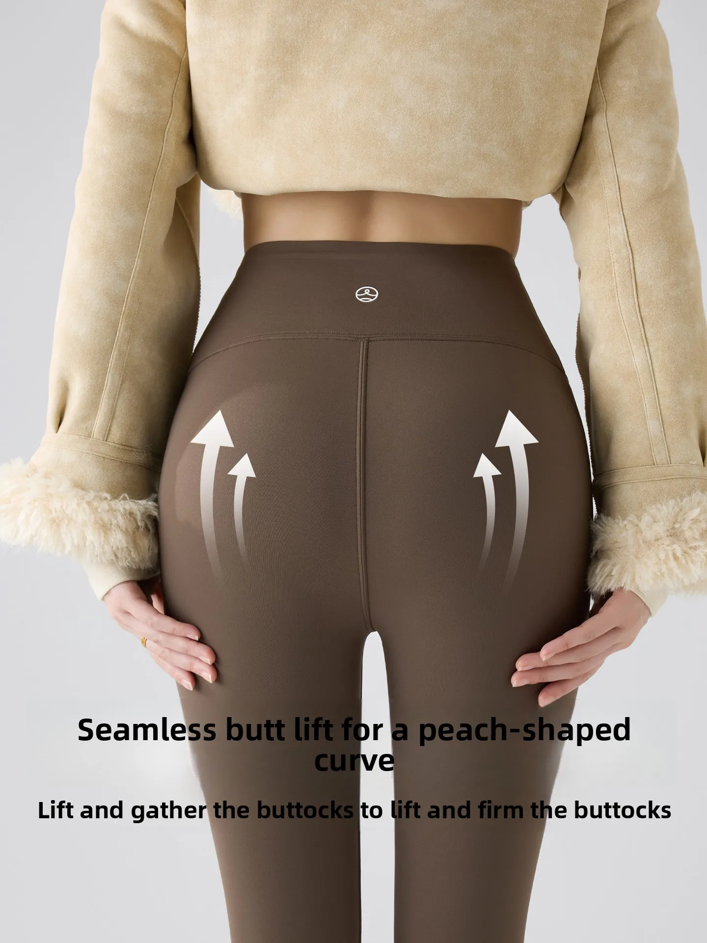 High Waist Thiened Fce Yoga Pants Women's Winter Warm Tummy Control Butt Lifting arkskin Pants Casual Nine Point Pants