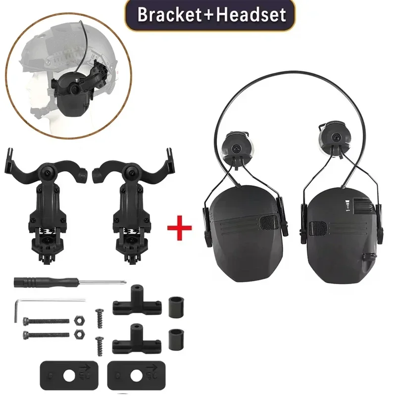 Nieuwe generatie tactische headset jacht schieten ruisonderdrukkende hoofdtelefoon voor FAST Helm Wendy M-LOK ARC-headset