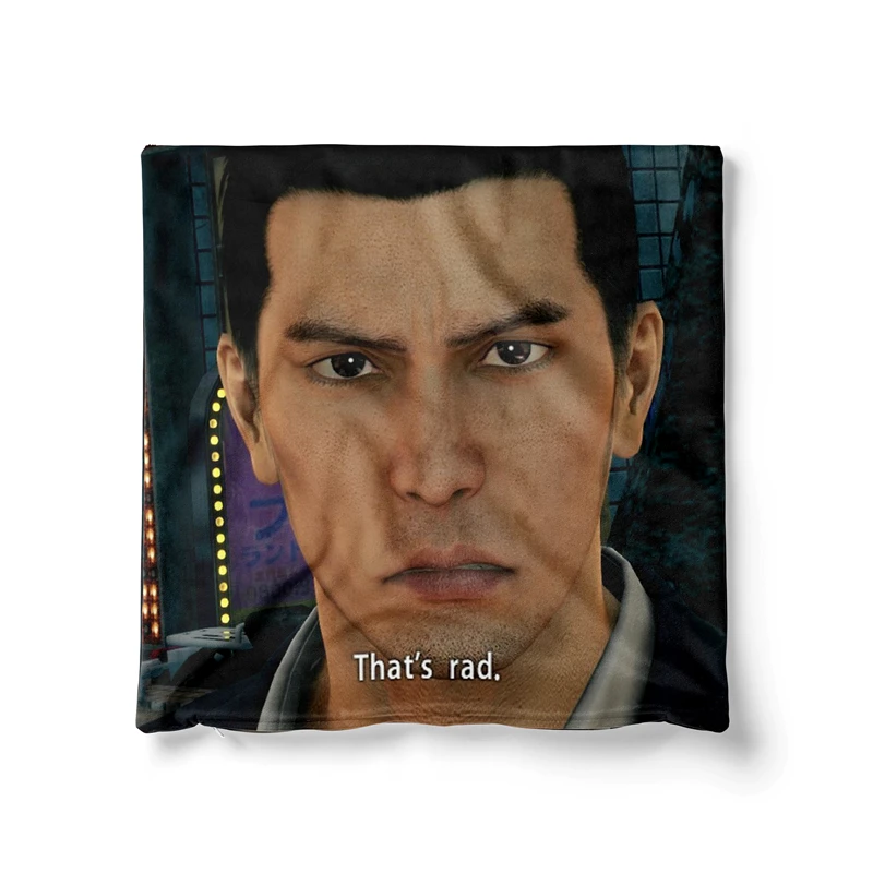 Gaslight Gatekeep Girlboss Yakuza Kiryu That's Rad Throw Pillow Covers Cushion Cases Pillowcases for Sofa 45cm x 45cm