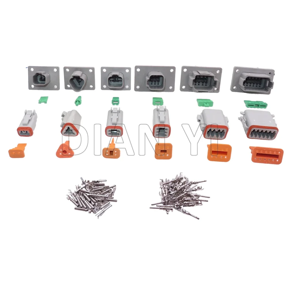 1 Set 2/3/4/6/8/12 Way DT04-4P-L012 DT04-6P-L012 DT04-8P-L012 AC Assembly Auto Sealed Connector Car Male Female Docking Socket