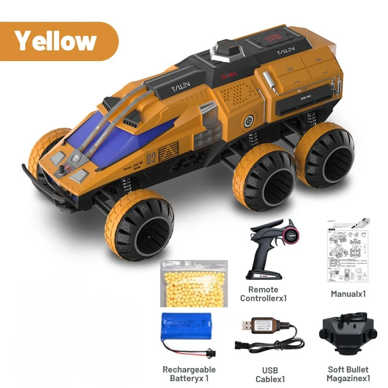 rc car with led light RC Mar rover off-road remote control truck electronic space vehicle toy kids birthday gift usb charge