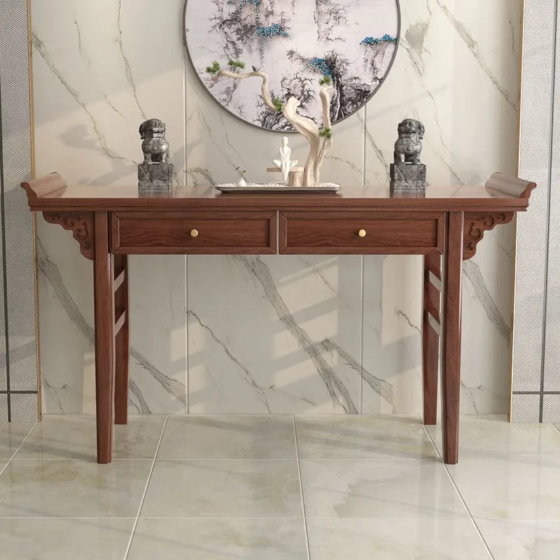 

Solid wood table living room household incense to worship the God of Wealth Guanyin