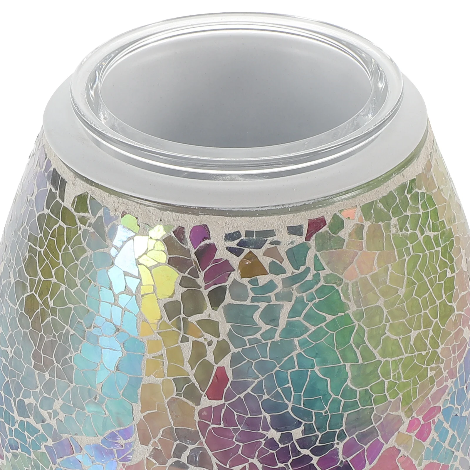 

1Pcs Glass Mosaic Automatic Fragrance Lamp Electric Aroma Warmer Night Light Color Change Us Plug Fragrance Lamp